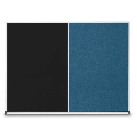 United Visual Products Triple Door Radius Corkboard, 96"X48", B UV8006-BRONZE-AMETHY